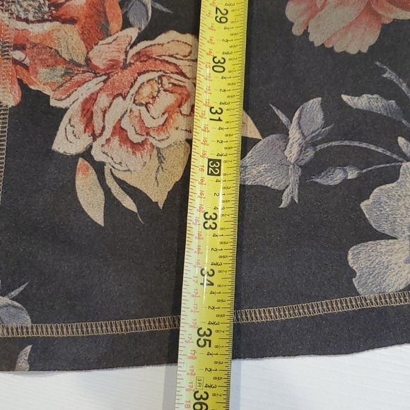 Floral Flower Print Duster Jacket Sz L - Picture 11 of 13